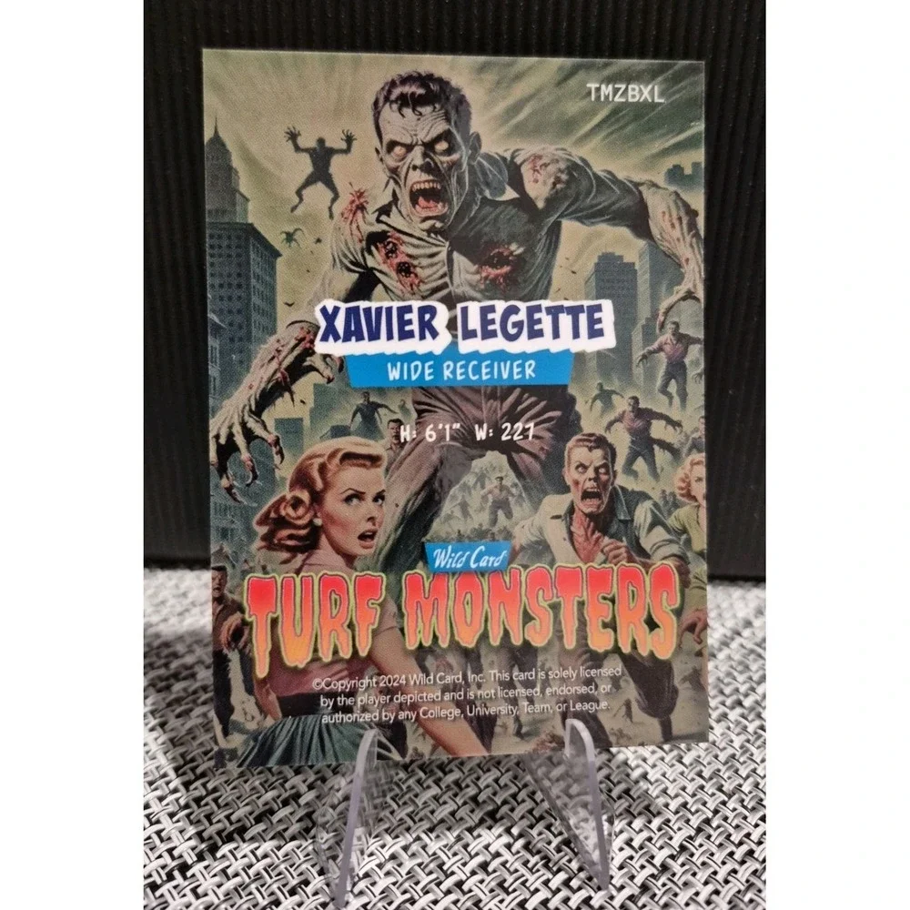 2024 Wild Card Monster Hunt Xavier Legette #TMZBXL Turf Monster Frankenstein 1/1